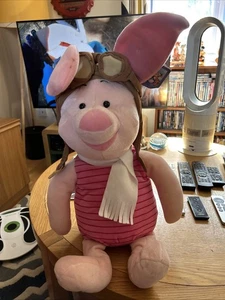 Disney Winnie The Pooh Butterfly Catcher Piglet Plush Toy Large 25” 63cm Aviator - Picture 1 of 5