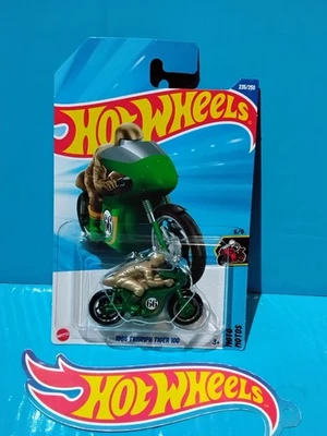 2025 HOT WHEELS N CASE THUNT 66 TRIUMPH TIGER 100 MOTO #235 GREEN TREASURE HUNT - Image 1 of 4