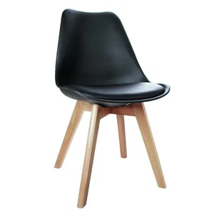 NEW Artiss Padded Dining Chair Black Set Of 4 - Picture 1 of 9