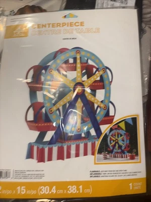 Carnival 3-D Ferris Wheel Centerpiece 15" x 12" Carnival Decorations - Image 1 of 2
