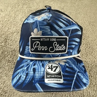 Penn State Nittany Lions Trucker Hat Cap Men Blue Snapback '47Hitch Floral Roped - Image 1 of 4