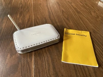 Netgear 108 Mbps 4-Port Wireless G Router With Manual No Charging Cord Untested - Image 1 of 3