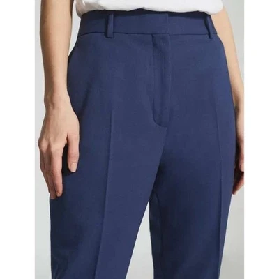 Pantalones de vestir recortados Reiss Sienna azul marino pantalones informales para carrera se adapta a 29x27 Foto 1 de 4
