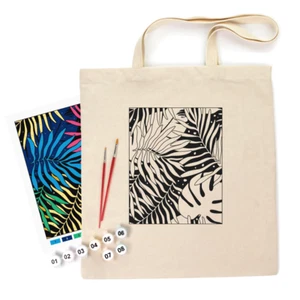 Rosa Talent Bright Leaves - Shopper Coloring Kit. Ecobag Painting Kit, Cotton... - Picture 1 of 3