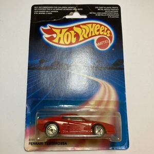 TARJETA DE TRANSICIÓN RARA HOT WHEELS '88 ROJA FERRARI TESTAROSSA ULTRA HOTS PLIEGUE - Imagen 1 de 14