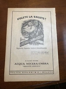 Pubblicità Ferro China Bisleri Nocera Umbra Anni 20 24x17 Vintage - Imagen 1 de 3