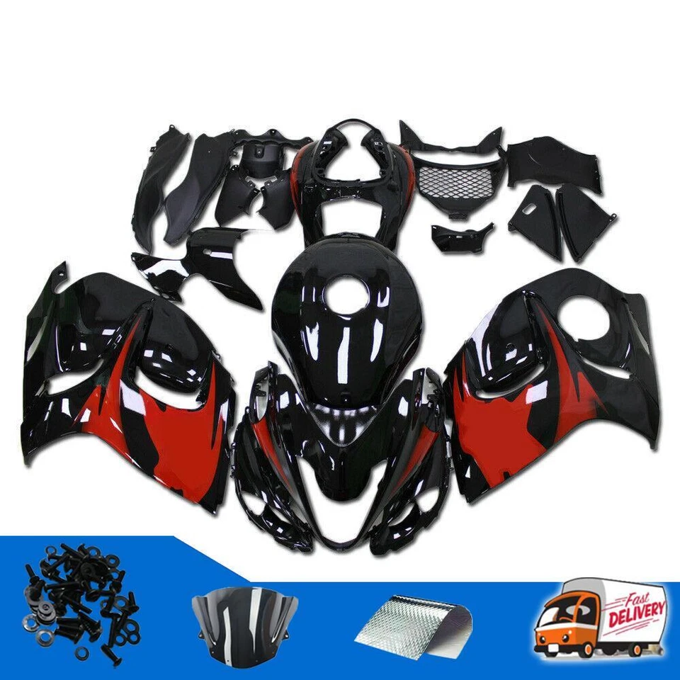 Carenado FL Inyección Rojo Negro Apto para Hayabusa GSXR1300 y008 2008-2020 Foto 1 de 4