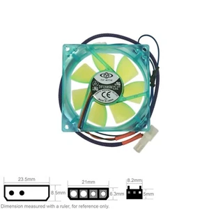 Fan Muffin Cooling DC 12V DC12V 12VDC 80mm 80x80x25 UV Reactive DF1208SM BLGN - Photo 1/3