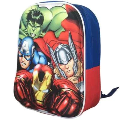 MARVEL COMICS THE AVENGERS 3D KINDER RUCKSACK RUCKSACK SCHULTASCHE NEU MIT ETIKETT