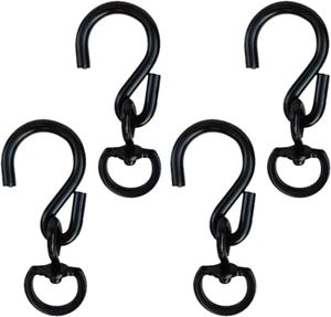 Swivel Plant Hanger Hooks 4PACK, Swivel Hooks for Hanging Plants Heavy Duty (Bla - Picture 1 of 5