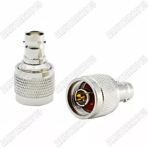 5pcs BNC Female Jack to N-Type Male Plug Straight Coaxial RF Adapter Connector - Picture 1 of 5