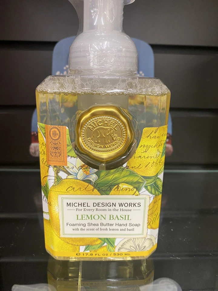 Jabón de manos espumoso Michel Design Works, albahaca limón (FOA8) Foto 1 de 1