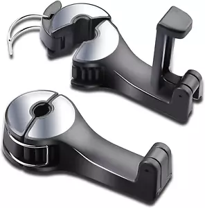 Car Headrest Hidden Hook with Phone Holder, Car Seat Hooks for Purses and Bags, - Picture 1 of 12