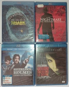 Blu Ray Millennium + Sherlock Holmes Giochi Di Ombre + Nightmare + Shark - Foto 1 di 10