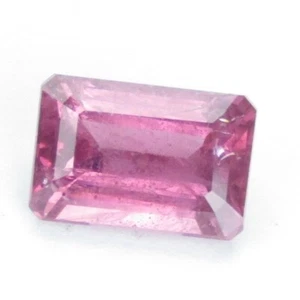 1.82Cts Dazzling Natural Dark Pink Tourmaline 7.8x5.4mm Emerald Cut - Picture 1 of 6