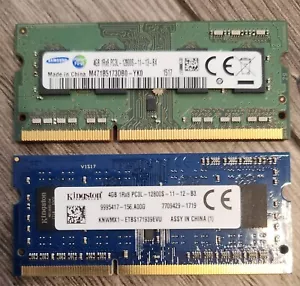 1 PC Samsung And 1 PC KINGSTON 4GB 1Rx8 PC3L-128000S COMPUTER RAM MEMORY Like Ne - Picture 1 of 2
