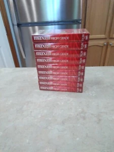 Lot of 9 FACTORY SEALED Maxell High Grade 6 Hour T-120 VHS VCR Tapes - Picture 1 of 5
