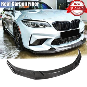 For BMW F87 M2C Competition Coupe 2018-20 Carbon Fiber Front Bumper Lip Spoiler - Picture 1 of 12