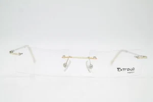 Extreme Fashion 769 Silver Brown Beige White Rimless Glasses Frame New - Picture 1 of 6
