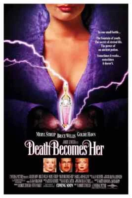 Pôster Death Becomes Her, arte vintage de filme de terror, decoração de parede gótica - Imagem 1 de 4