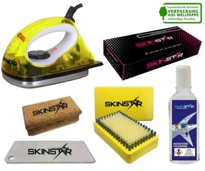 SKINSTAR Starter Ski Wachs Set, Wachsbügeleisen Bürste Wachs Reiniger 6-teilig - Bild 1 von 4