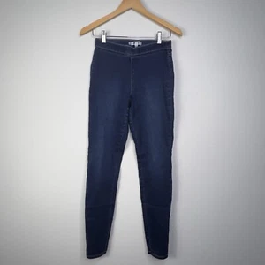 Jennifer Lopez JLO Womens Size 4L Mid Rise Stretch Pull On Jeggings Dark Wash - Picture 1 of 6