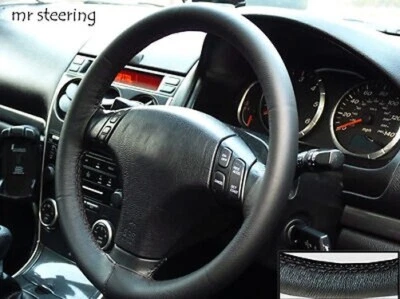 Funda De Volante Nueva De Cuero Italiano Negro Real Para MAZDA MX5 MK3 2005-2014 - Imagen 1 de 4