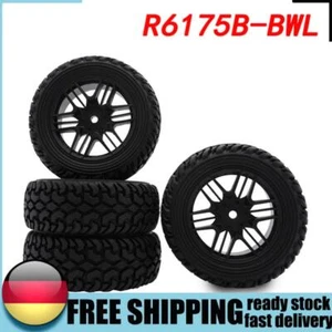 4Pcs 75mm Front Rear Tires Wheels 12mm Hex for HSP HPI 1/10 Buggy Car (Black) - Bild 1 von 12