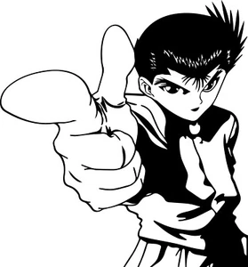 Calcomanía adhesiva yusuke yu hakusho para ventana de portátil de coche/camión personalizada - Imagen 1 de 1