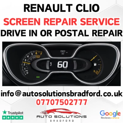 RENAULT CLIO LCD DISPLAY SCREEN REPAIR SERVICE INSTRUMENT CLUSTER SPEEDOMETER - Image 1 of 4