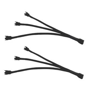 2X 1 bis 3 Weg 4 Pin PWM Gehäuse PC Lüfter Splitter Kabel Hub Power Adapter - Bild 1 von 7
