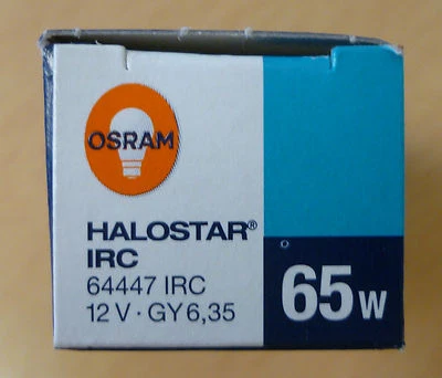 Osram Halogen Halostar IRC 64447 65W GY 6.35 12V Dimmable New & Sealed! - Image 1 of 3