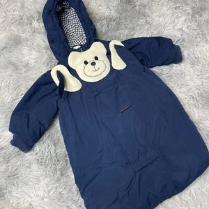 HealthTex 2 Piece Winter Baby Bunting Jacket Size 6-9 Months Sherpa Teddy Bear - Picture 1 of 6