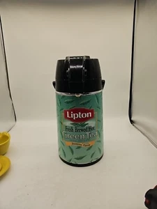 Vintage Stainless Steel Lipton Green Tea Dispenser Pump Vacuum Top Japan - Picture 1 of 13