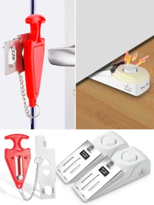 3er Pack Funk Türstopp Alarm 120dB mit Türschloss Home Security Kit Diebstahlsicherung - Bild 1 von 11