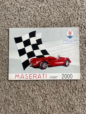 1950s Maserati sport 2000 model race car original sales literature.  - Image 1 of 4
