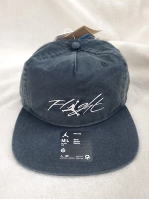 NIKE JORDAN FLIGHT 5 PANEL PRO CAP CHAPÉU MASCULINO STRAPBACK MÉDIO GRANDE PRETO NOVO - Imagem 1 de 4