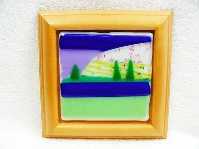Vtg Linda Owen Willamette Valley Framed Glass Picture | New | $80 | - Image 1 of 4