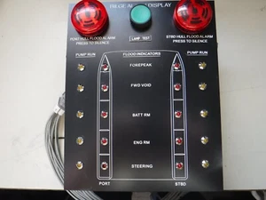 BIG BOAT CUSTOM BILGE ALARM PANEL 10 ZONE WITH ATTACHED WIRE HARNESSES - Picture 1 of 5