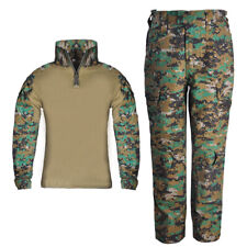 Kids Combat Shirt Pants Tactical Uniform Boys Girls US Army Military Camo Casual