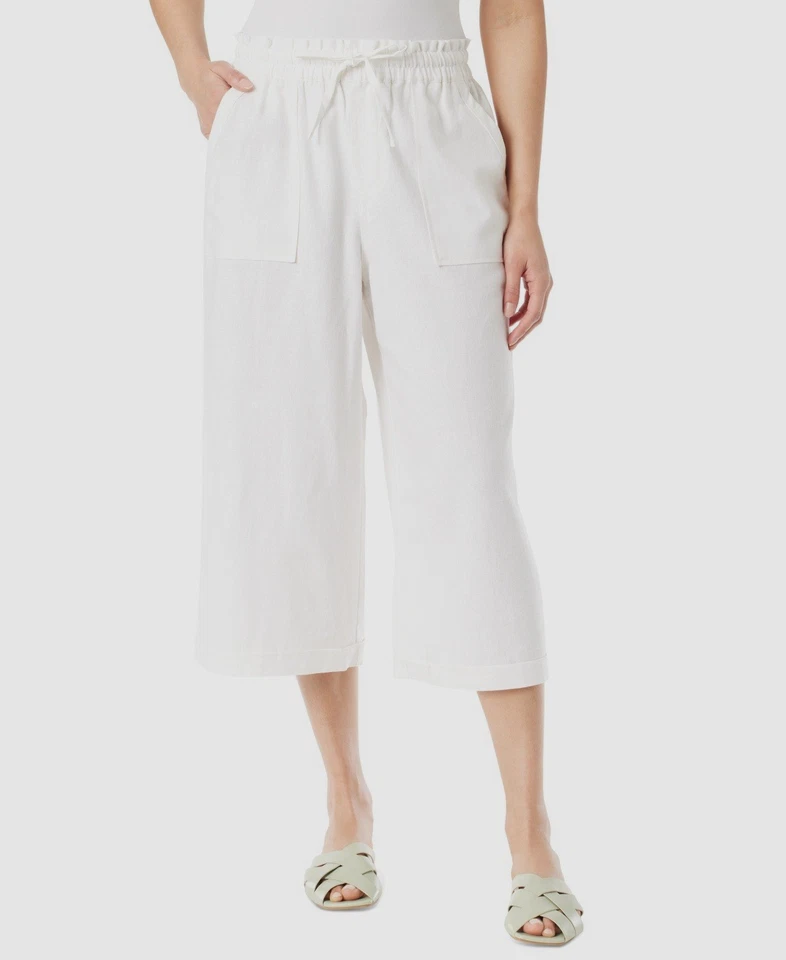 Pantalones Pull-on Gloria Vanderbilt para Mujer Blanco Rainey Mezcla de Lino Talla: XL Foto 1 de 1