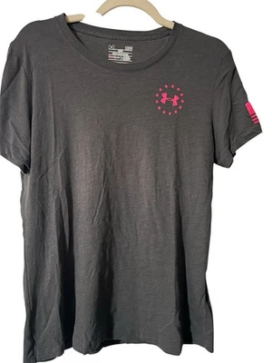 Under Armour Hot Pink Freedom Flag Tee Kids Large Or Adult Small - Image 1 of 4