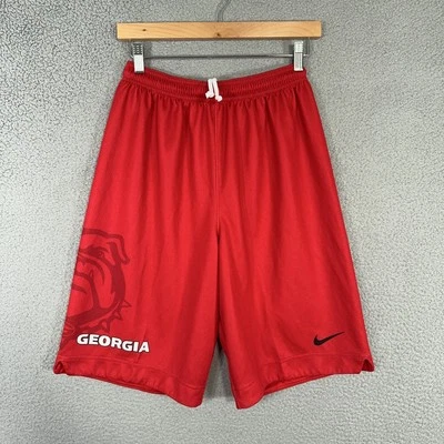Georgia Bulldogs Shorts Mens Small Red Nike NCAA Basketball Length +2 Logo Dog - Image 1 of 4