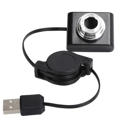 Webcam Clipon Usb2.0 Kamera Mit Einziehbarem Kabel 640 X 480 Auflösung Bild Neu - Bild 1 von 4