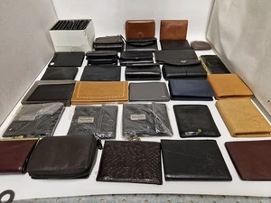 F6-AH 40x Cartera Cuero MONEDERO MONEDERO NEGRO MARRÓN Set Lote - Imagen 1 de 9