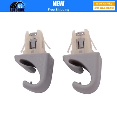 Soporte de clips de gancho para visera de sol de 2 piezas para Toyota Camry Highlander Corolla Prius RAV4 Foto 1 de 4