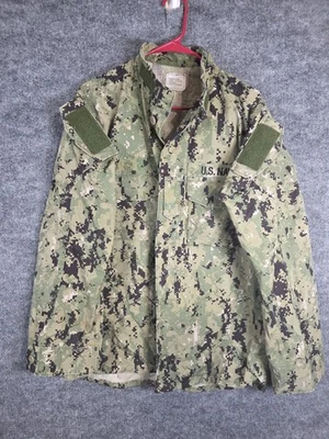 US Navy NWU Type III Jacket Mens Medium Long Green Digital Camo Ripstop Uniform - Image 1 of 4