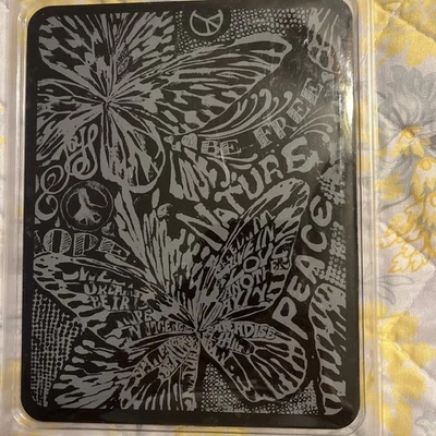 Lucky Brand Black Silicone iPad Cover - Open Front Butterfly Pattern - Image 1 of 4
