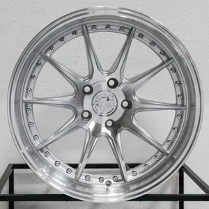 4-New 18" Aodhan DS07 DS7 Wheels 18x9.5/18x10.5 5x114.3 15/22 Silver Machined St - Picture 1 of 6