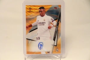 Vinicius Junior 2020-21 Topps Finest UEFA Champions Auto Orange Wave #21 /25 - Picture 1 of 2